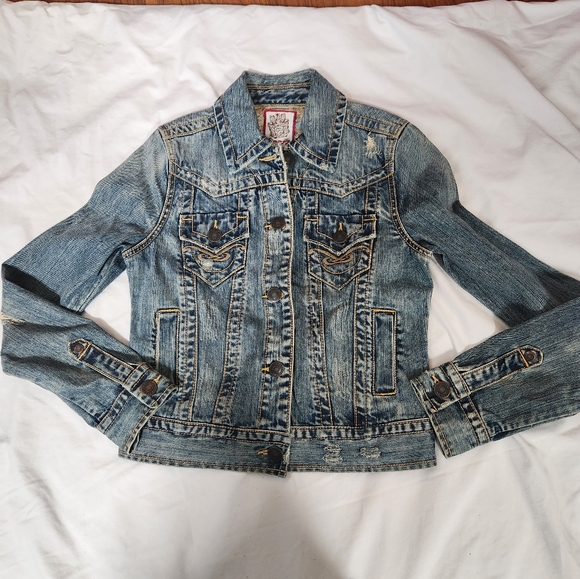 Jimmy'z Surf Co EST 1984 California Jean jacket Juniors Sz Small - Picture 4 of 7